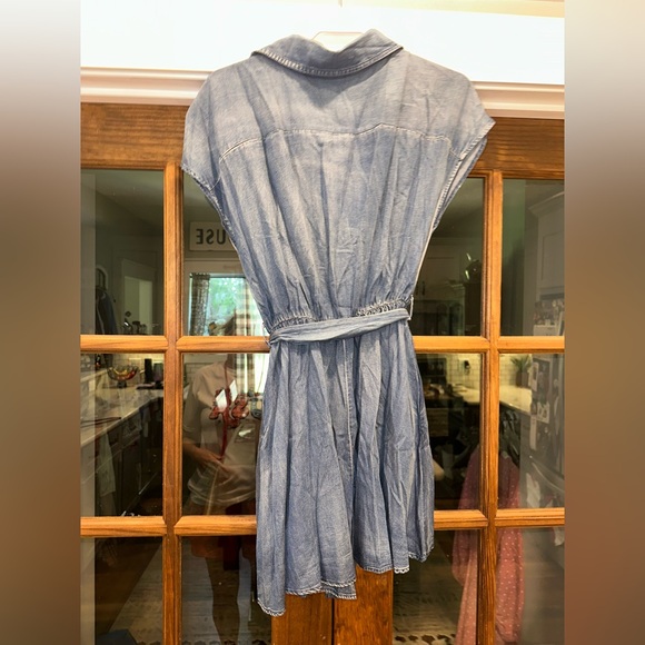 EUC She‎ & Sky Size Large Denim Blue Women's Flowy Romper - Picture 9 of 11